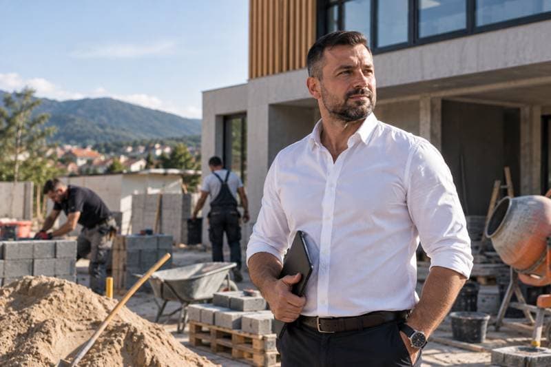 Vlasnik firme na gradilištu